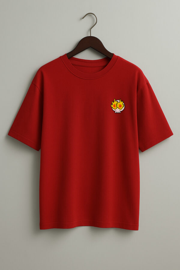 FIRED UP RED OVERSIZED T-SHIRT BY OVERHEAT