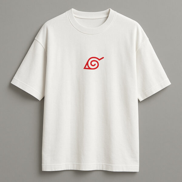 2 White Oversized t-shirt lonely smile printed by overheat