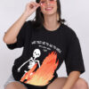 Black Oversized t-shirt for women by Overheat