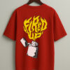 FIRED UP RED OVERSIZED T-SHIRT BY OVERHEAT