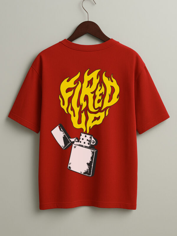 FIRED UP RED OVERSIZED T-SHIRT BY OVERHEAT