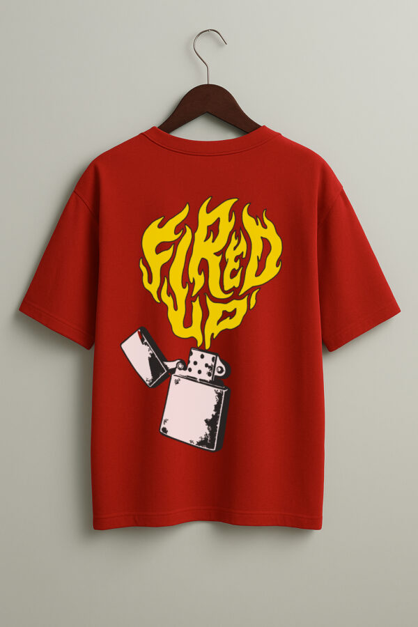 FIRED UP RED OVERSIZED T-SHIRT BY OVERHEAT